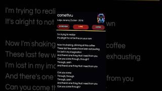 Comethru, Lyrics, #editlyrics #music #english #song #comethru #vidioshort