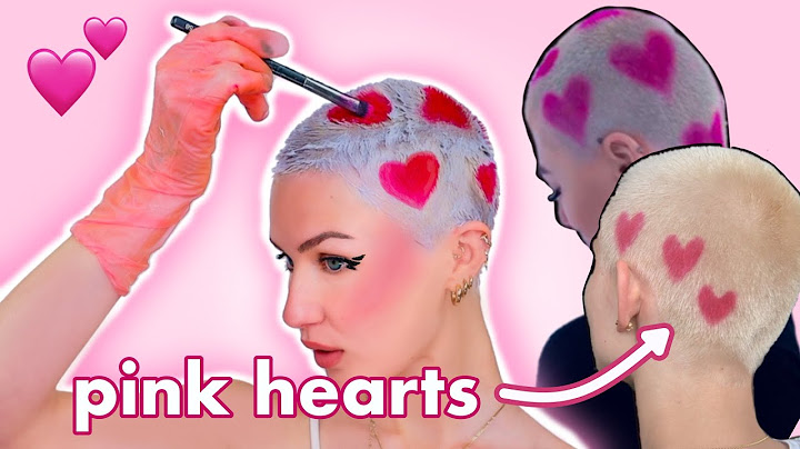 Painting PINK HEARTS ON MY BUZZCUT 💕