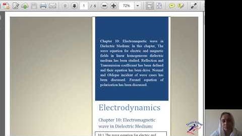 Electrodynamics chapter 10: Electromagnetic wave in Dielectric Medium