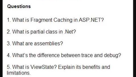 asp net interview questions and answers