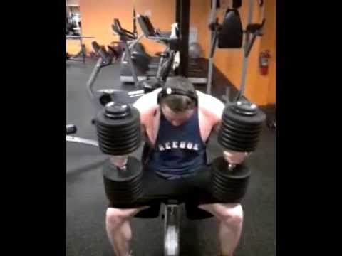 Incline Benching The 150lb Dumbbells Youtube