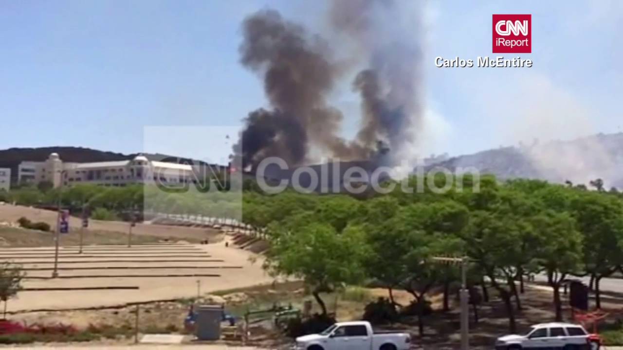 CA:SAN MARCOS WILDFIRES- VIEW NEAR CAL STATE