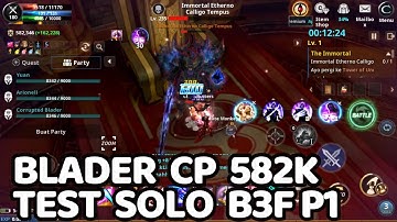 BLADER POWER 582K SOLO DUNGEON EOD B3F PART 1 CABAL INFINITE COMBO SEA