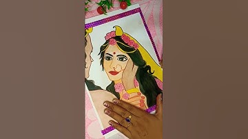 Radharani Ji Painting🥺💓 #shorts #art #drawing #radha #radhakrishna #viral #shikha keshri