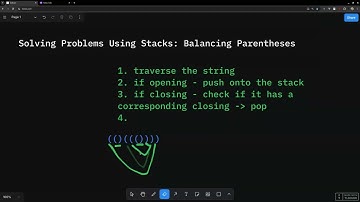 Solving the Balancing Parentheses Problem Using Stacks | Data Structures and Algorithms #8