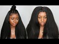 Gluless Invisible Fake Scalp KINKY STRAIGHT Wig | Natural CORNROW Install | LuHair
