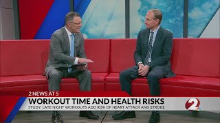 Late night workouts could cause increased risks