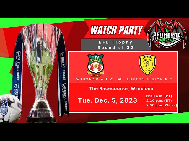 EFL Trophy Rodada #3: Wrexham 2 x 1 Port Vale