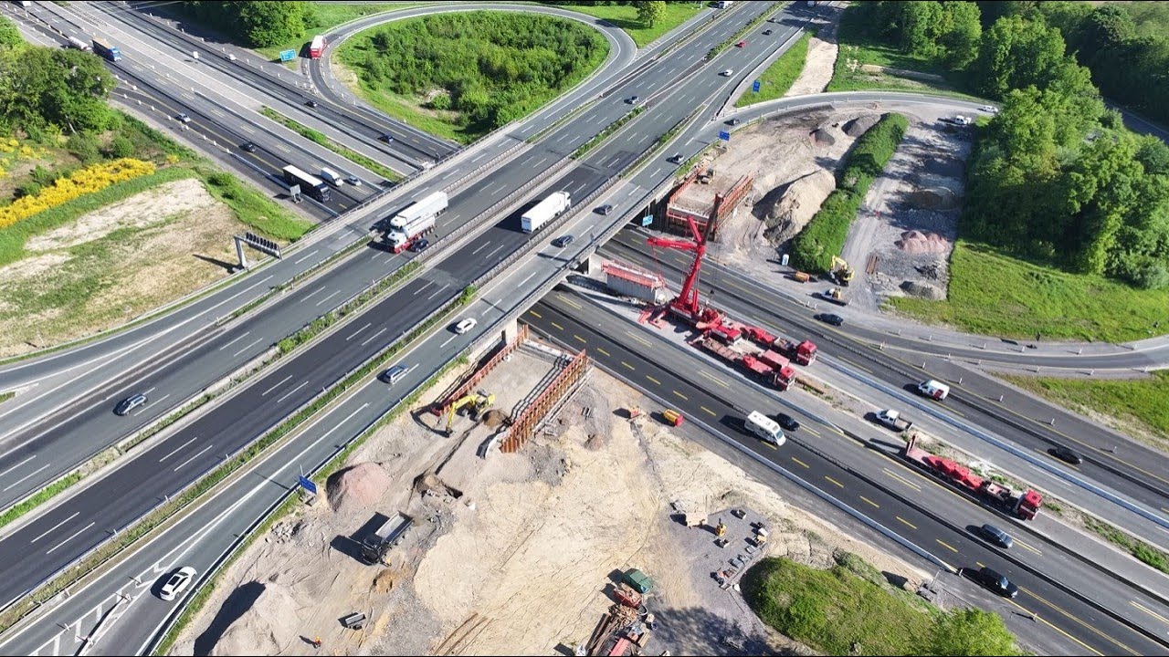 A1/A45 Westhofener Kreuz - Brücke eingehoben