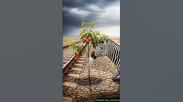 Zebra saved lichi tree from drying up by watering it 🥺#ai #tree #save #zebra #sanjuai