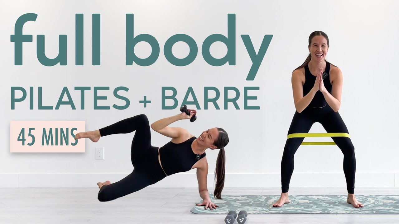 45 min PILATES + BARRE WORKOUT - Full Body Focus with Music