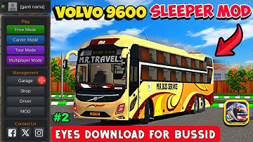 How to Add Volvo Sleeper 9600 Bus Mod For Bussid In Bus Simulator Indonesia 2025 | Bus Mods
