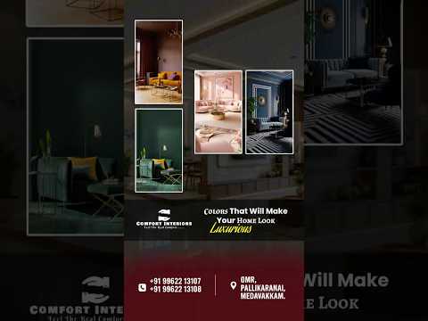 These Luxury Colours Will Make Your Home Look Expensive 😍 #chennaiinteriors #comfortinteriors