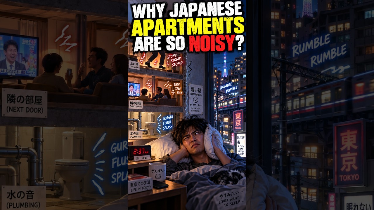 Why Japanese Apartments Have Zero Soundproofing #japan #travel #japanese #worldfactsfast #worldfacts
