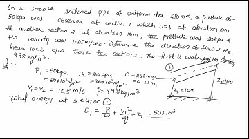 problem no 4 on Bernoullis equation