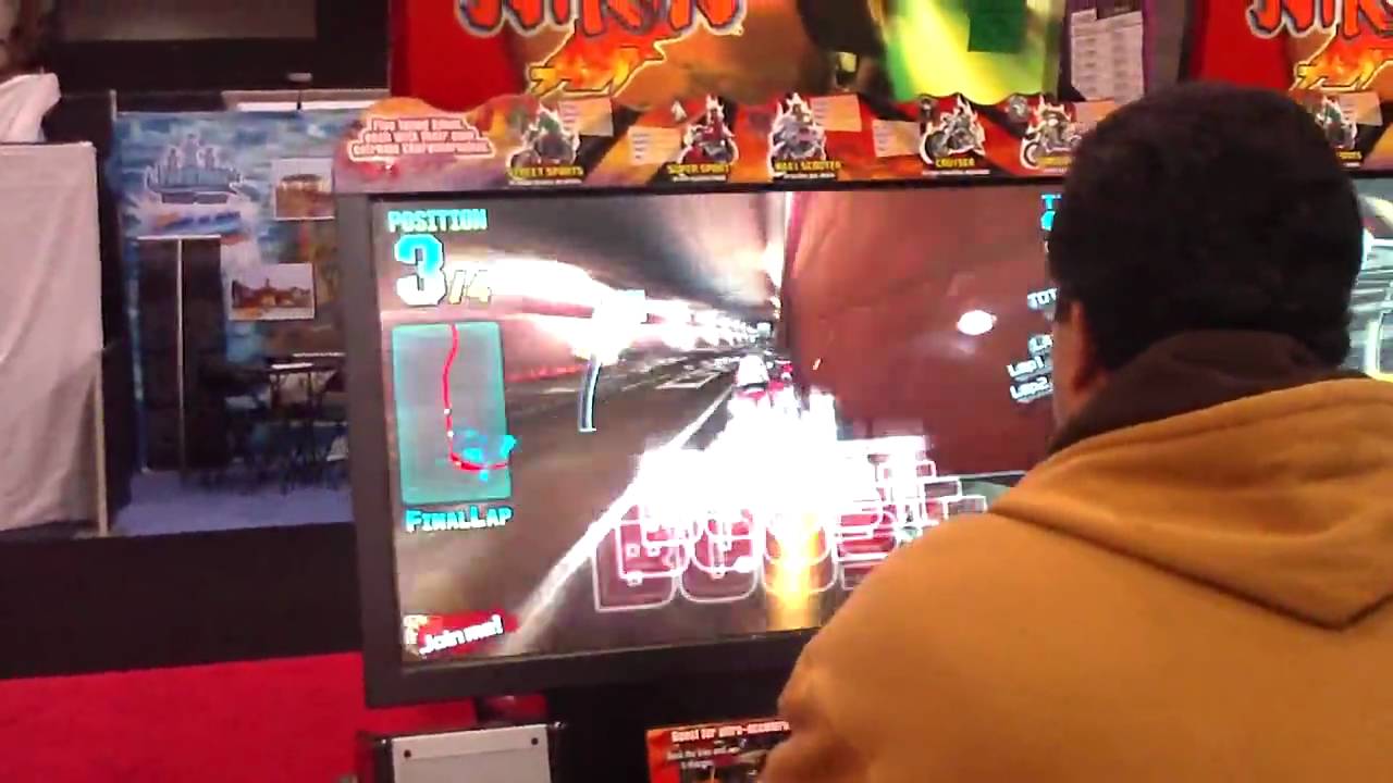 Amusement Expo 2010 - Most of the Namco booth - Nirin, Razing Storm, Go Go Grand Prix