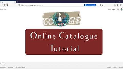 Online Library Catalogue Tutorial