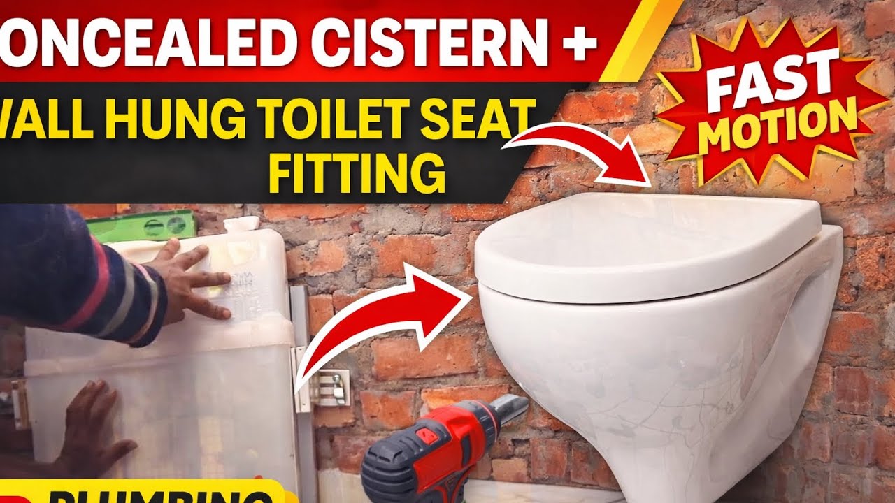 Concealed Cistern + Wall Hung Toilet Seat Fitting | Plumbing Tutorial#subscribe #viral #diy 