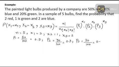 Lecture 41: Multinomial Distribution and Examples