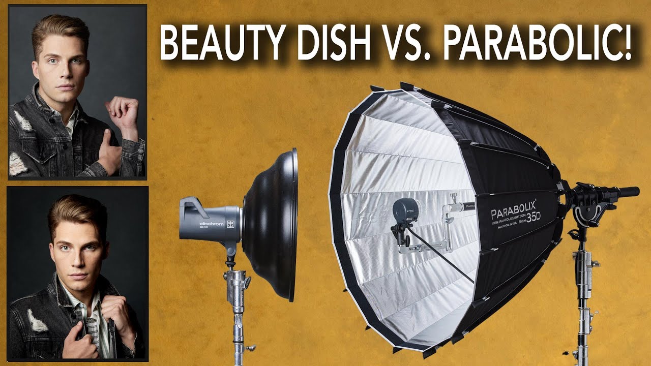 Сравнение жесткого света: Параболический vs. Beauty Dishes для портретов