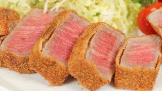 Gyukatsu (Deep-Fried Wagyu Beef Cutlets) Recipe with 2 Types of Dipping Sauce | Cooking with Dog