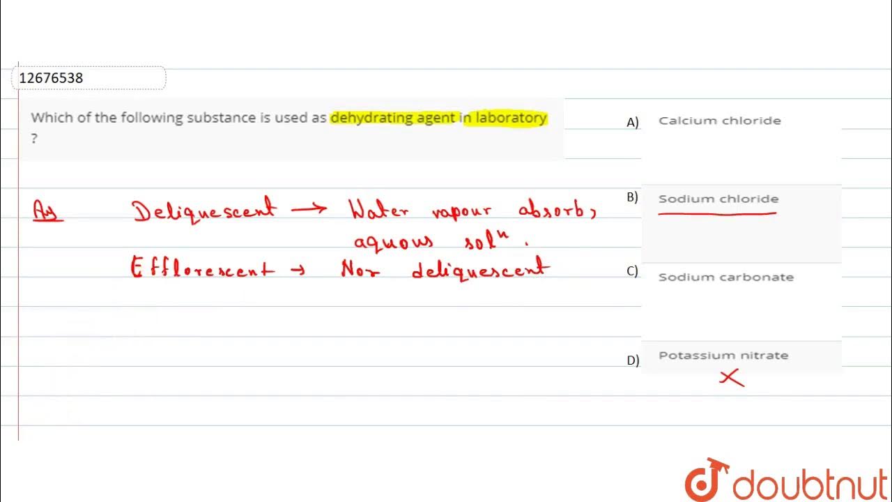 Which of the following substance is used as dehydrating agent in