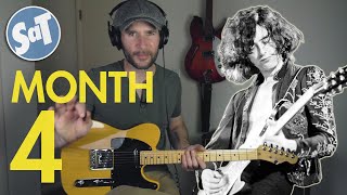 9 MONTH GUITAR CHALLENGE Part 05 Month Four Check In quotBlack Dogquot is HARD
