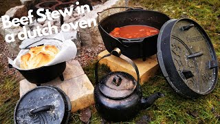 Cast Iron Dutch Oven cooking - Simple and tasty Beef stew