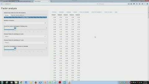 Using Factor An shiny app in R