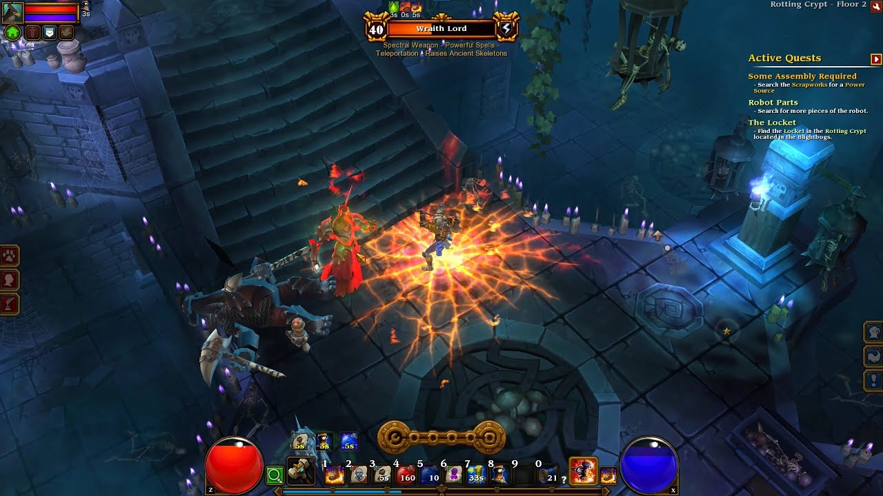 Torchlight II - Wraith Lord - Boss Fight [Engineer] - YouTube