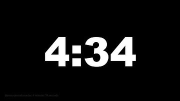 4 minutes 34 seconds [274 secs] clock timer countdown || Alarm Focus