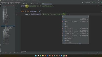 For - Promedio de 5 cantidades