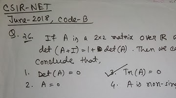 CSIR NET JUNE 2018 Q 26 (part b) Mathematics