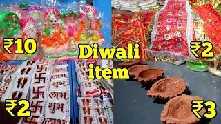 Cheapest Diwali decoration items(Laxmi ganesh ji,Stickers,Diya,Om,Swastik,Candels)Sadar Bazar Delhi