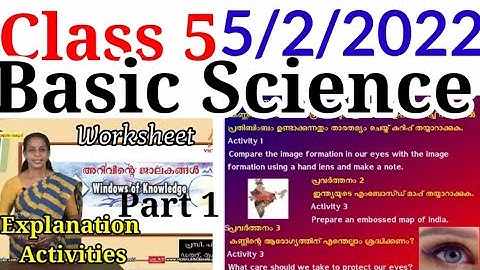 Class 5 Basic Science Worksheet 5/2/2022|Class 5 Basic Science chapter 7 part 1 Activities@educutz131