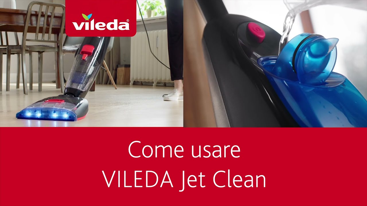 Aspirador JetClean 3em1 Vileda - sistema de limpeza multifunções que aspira,  lava e seca os pavimentos