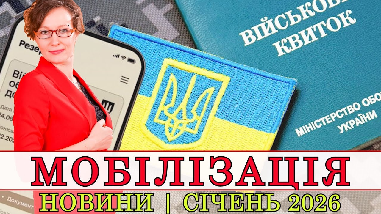 НОВИНИ МОБІЛІЗАЦІЇ, СІЧЕНЬ 2026. ВСЕ, ЩО МУСИШ ЗНАТИ!! | АДВОКАТ ОЛЕНА АНДРЕЄВА