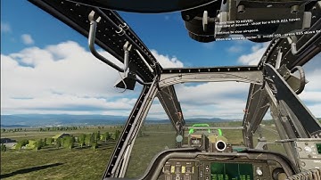 DCS Apache VR training with collective  hover landing