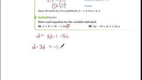 2-8 Literal Equations and Dimensional Analysis
