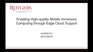 Famous PhD Dissertation Defense - Luyang Liu "Enabling High-quality Mobile Immersive Computing through..." Profile