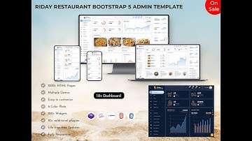 Bootstrap 5 Admin Web App with Responsive Restaurant Dashboard – Riday