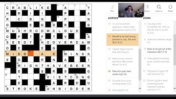 Solving The Times crossword on 10 Nov 2017