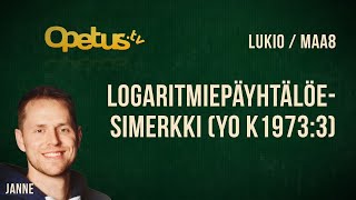 Logaritmiepäyhtälöesimerkki (YO K1973:3)