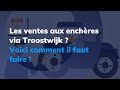 Les ventes aux enchres via troostwijk  voici comment il faut faire 