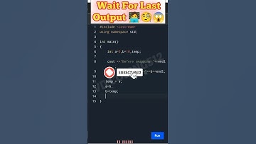 C++ program to Swap two numbers (Using extra variable) |Programming #shorts #viral #youtubeshorts