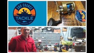 Shimano Calcutta 100B round bait casting fishing reel how to service
