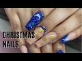 Christmas acrylic nails | nail tutorial