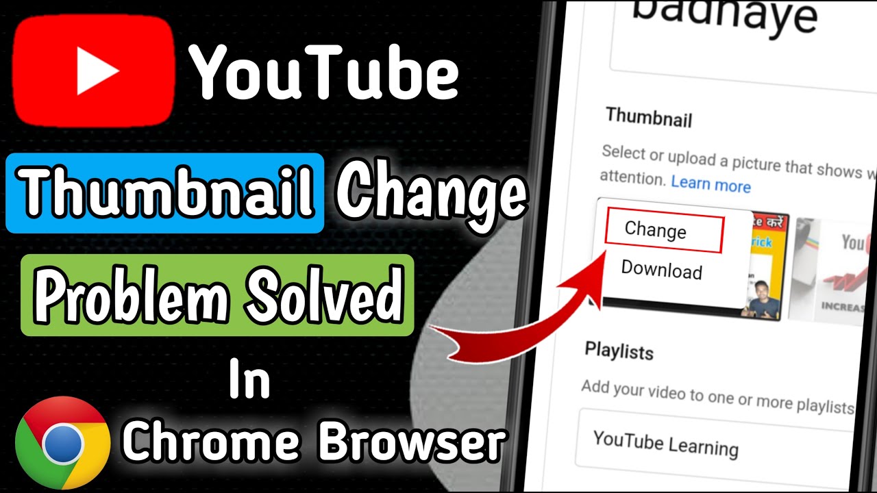 Fast Solve Thumbnail YouTube Thumbnail Change Problem Solve || Chrome Browser me YouTube ...
