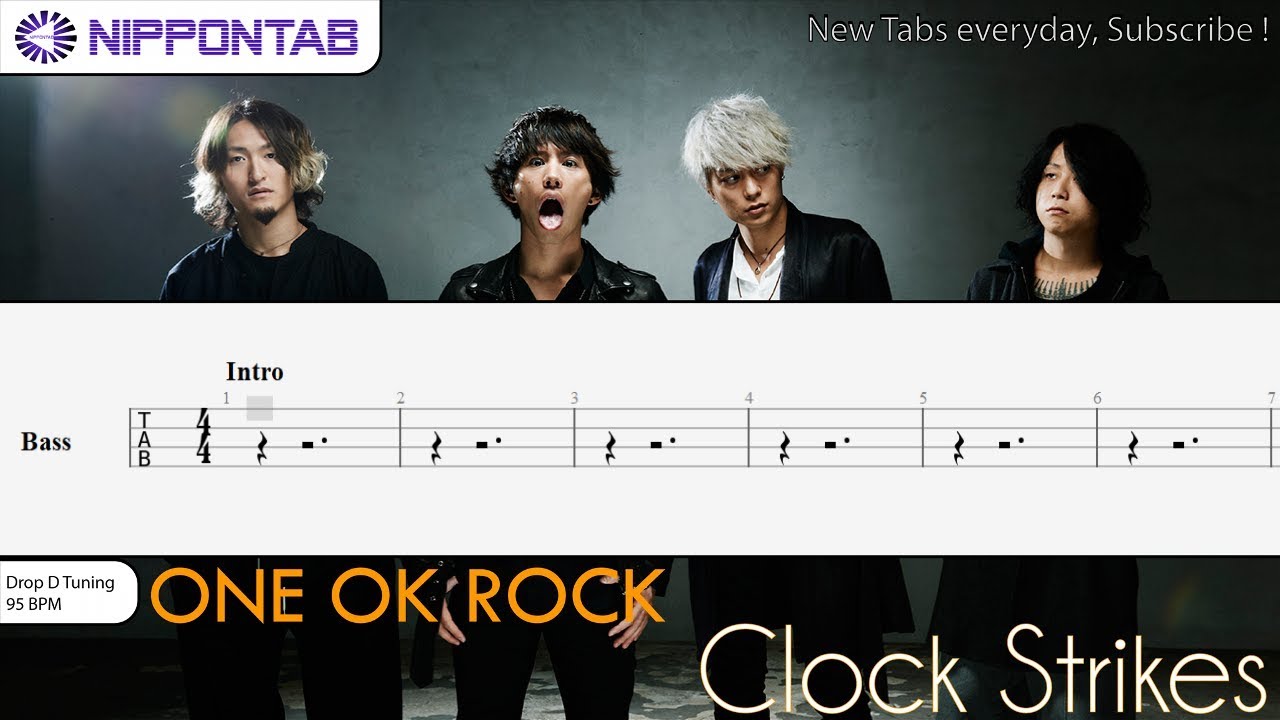 Bass Tab One Ok Rock Clock Strike ベース Tab譜 Youtube