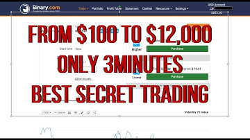 BINARY.COM | From $100 to $12,000 Only 3 Minutes, Best Secret Binary Option Trading